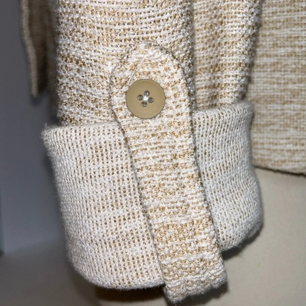 Dolan Left Coast Collection Cotton Sand-tone Long Sleeve Crop Jacket Women’s S - Picture 6 of 14